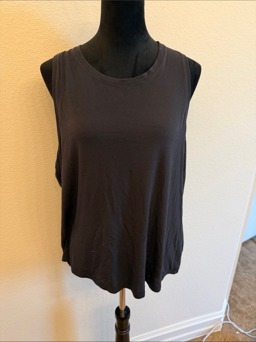 Athleta Black Relaxed Crewneck Muscle Tank